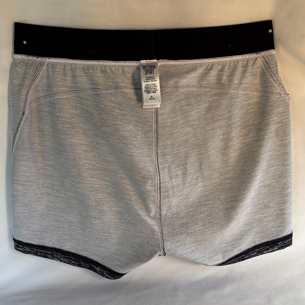 GENTLY WORN VICTORIA’s SECRET THE PLAYER HOT SHORT/ MINI SHORT BLACK HEATHERED M - Picture 7 of 12